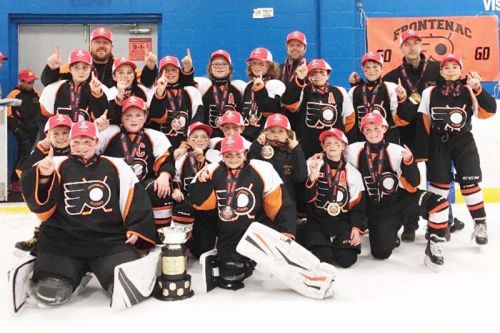 The Frontenac Flyers Atom rep team took the OMHA CC Championship for 2017-2018. Photo/submitted